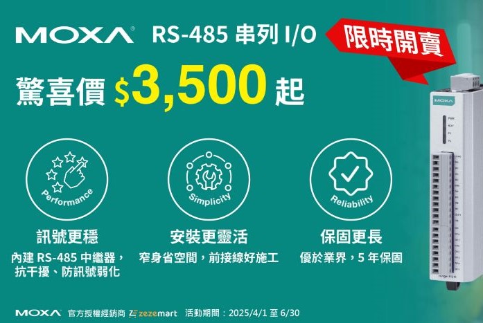 Moxa ioLogik R1200 系列期間限定優惠活動